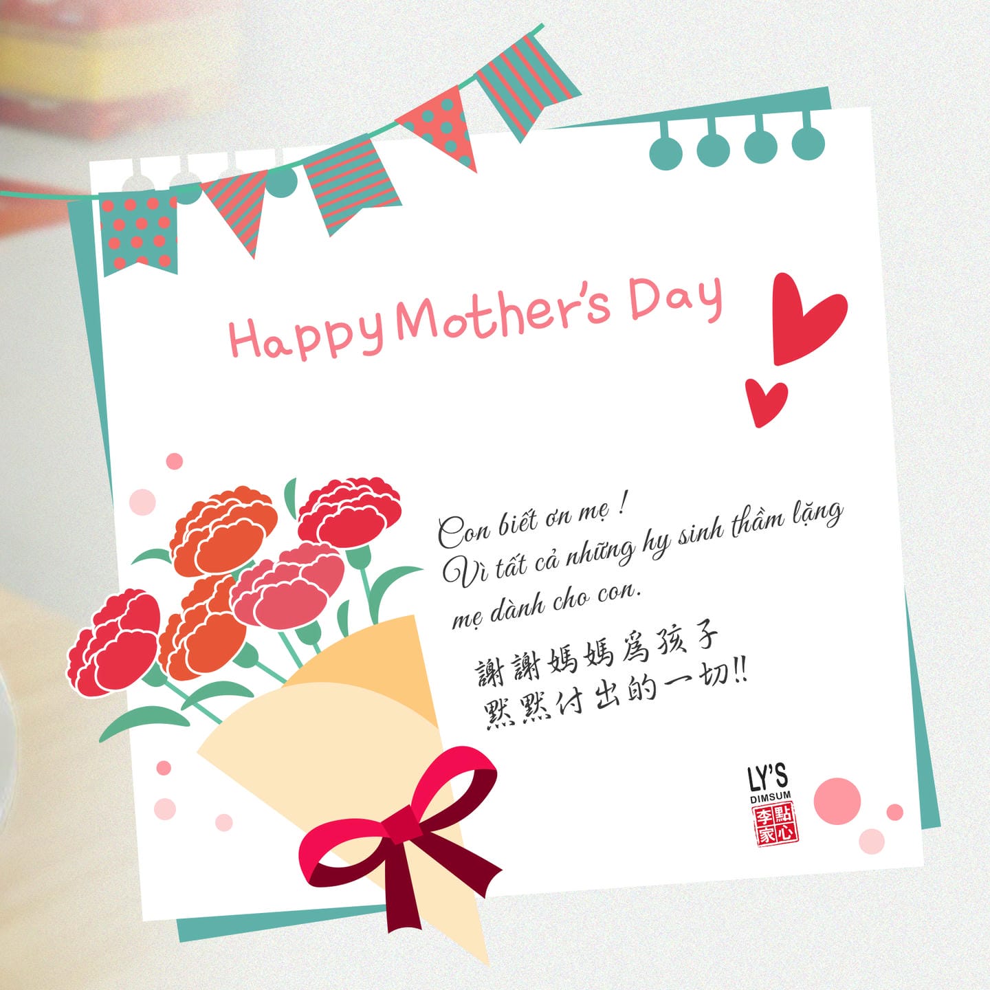 QUÀ NGỌT NGÀO MỪNG NGÀY CỦA MẸ - DUY NHẤT 11/5 TẠI LY'S DIMSUM!