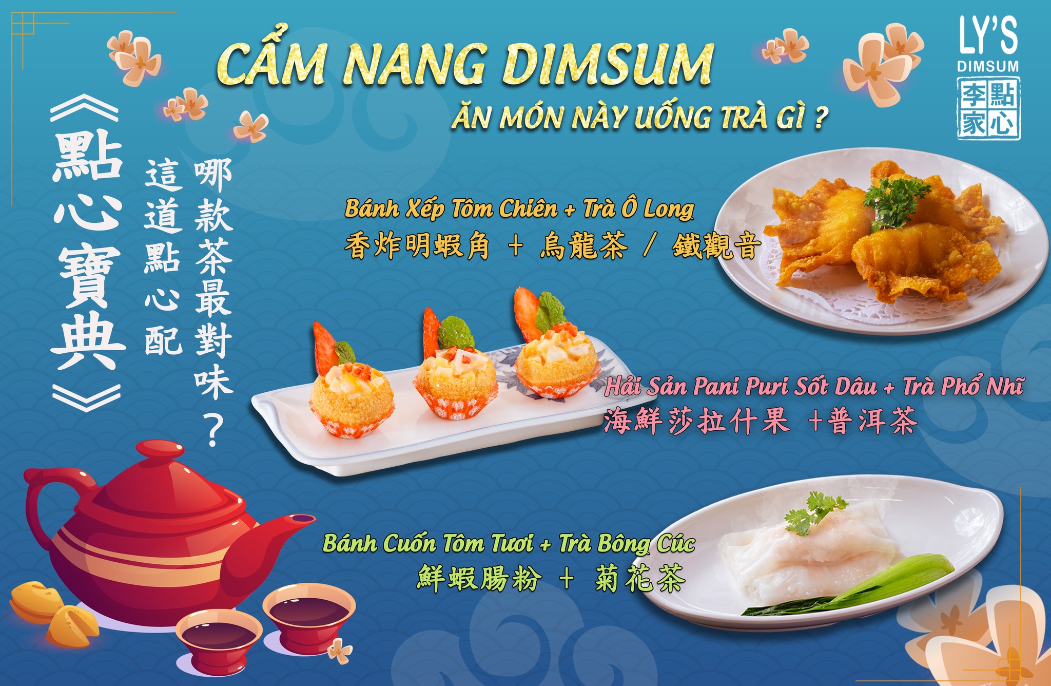 ĂN DIMSUM UỐNG TRÀ GÌ? CẨM NANG KẾT HỢP TRÀ & DIMSUM "BẤT BẠI"!