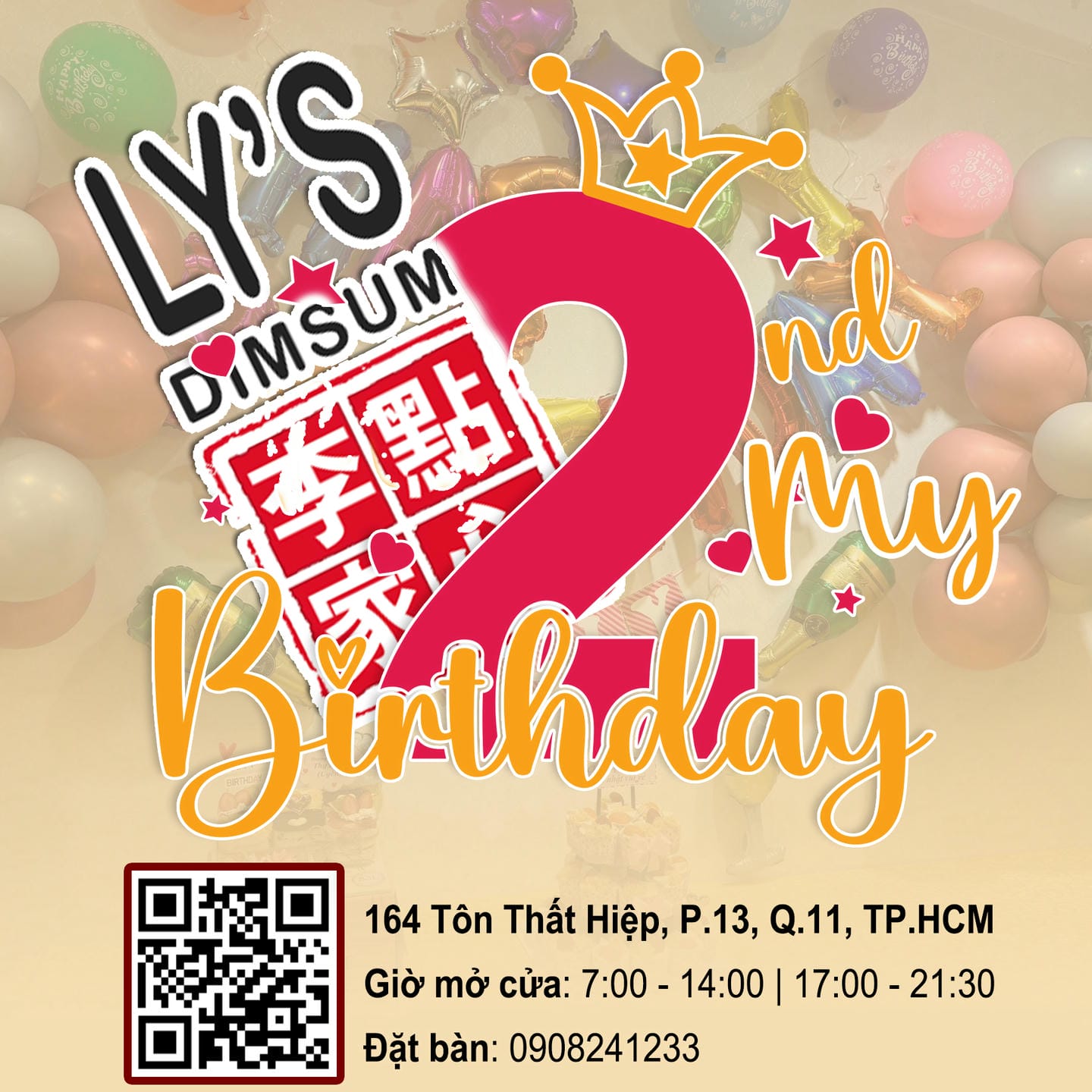 SINH NHẬT LỚN - KHAO DEAL KHỦNG! Ly's Dimsum Mừng 2 Tuổi Với ƯU ĐÃI 10% TOÀN BỘ MENU!